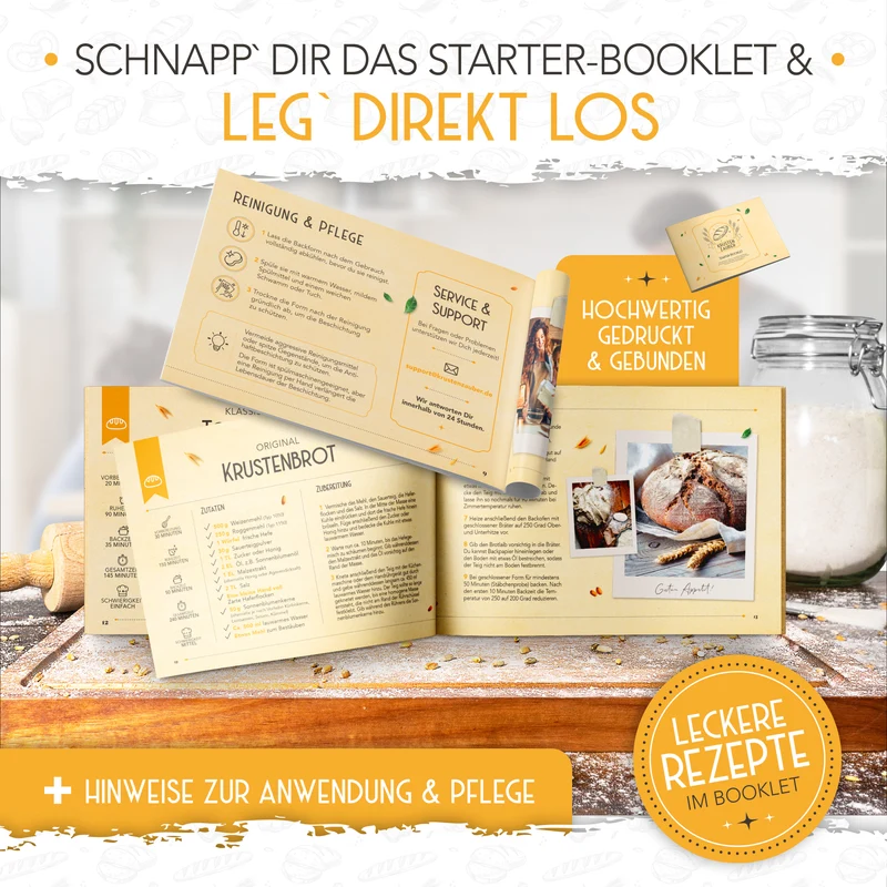 Emaille Brotbackform 28cm mit Deckel in Creme