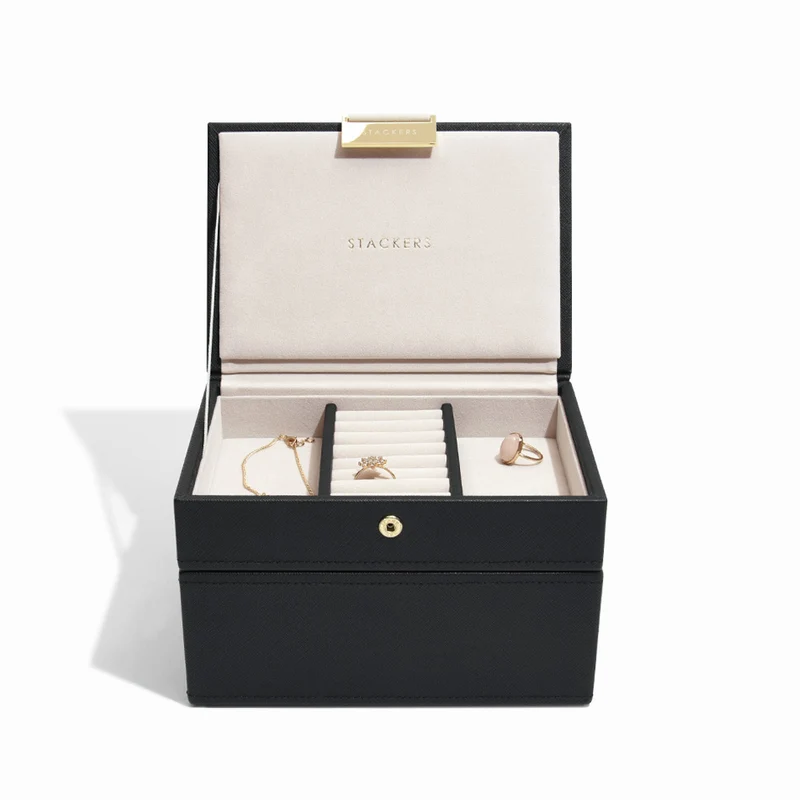 Schmuckschatulle Stackers Mini - Schwarz Gold