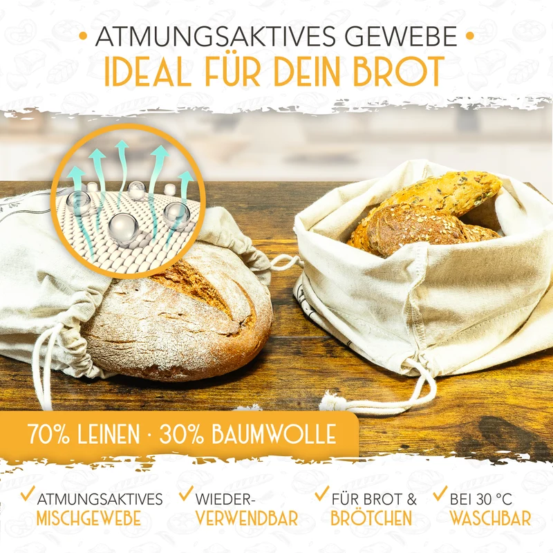 Brotbeutel Set 40x30cm