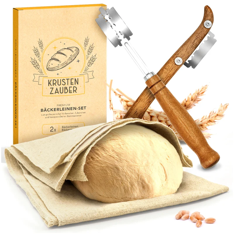 Bäckerleinen-Set + 2x Bäckermesser