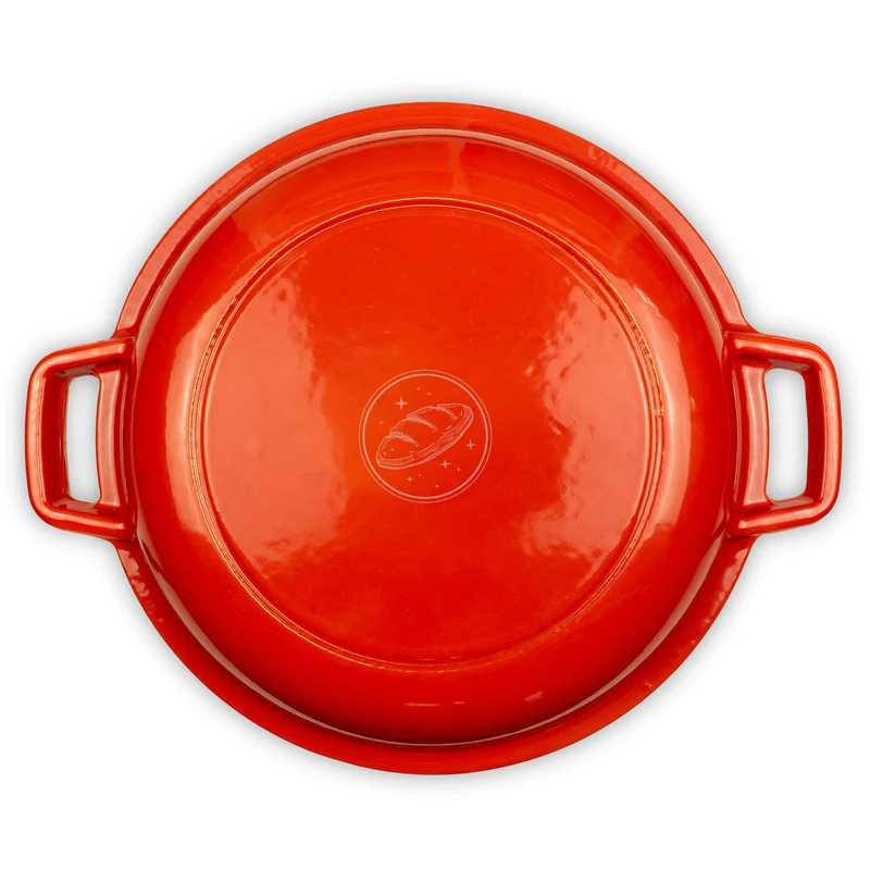 2-in-1 Gusseisen Emaille Brotbacktopf 26cm mit Gärkorb