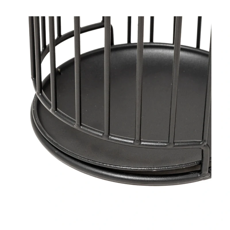 Parapluhouder zwart met lekbak metaal Five®