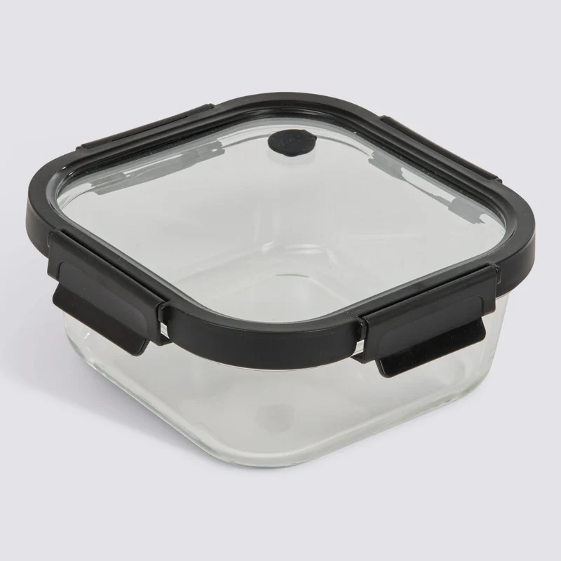 Vierkant vershoudbakje glas 1100 ml Five®