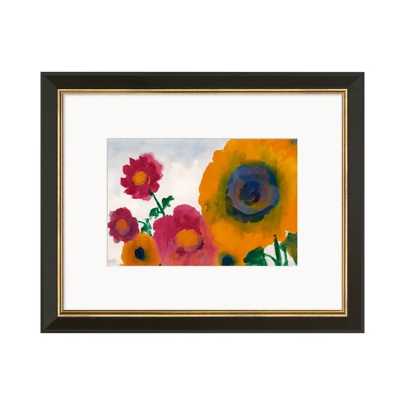 Bild "Rotgelbe Sonnenblume und Sommerblumen" (um 1930)
