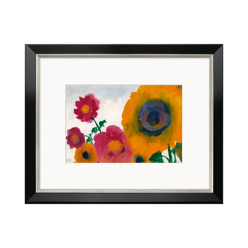 Bild "Rotgelbe Sonnenblume und Sommerblumen" (um 1930)