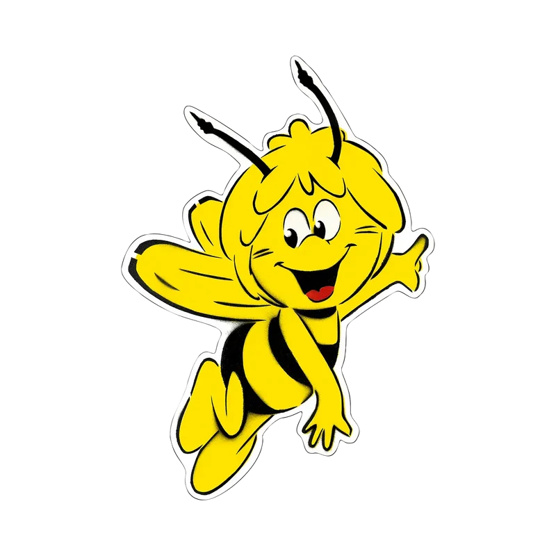 Wandobjekt "Cut Out Biene Maja Banane"