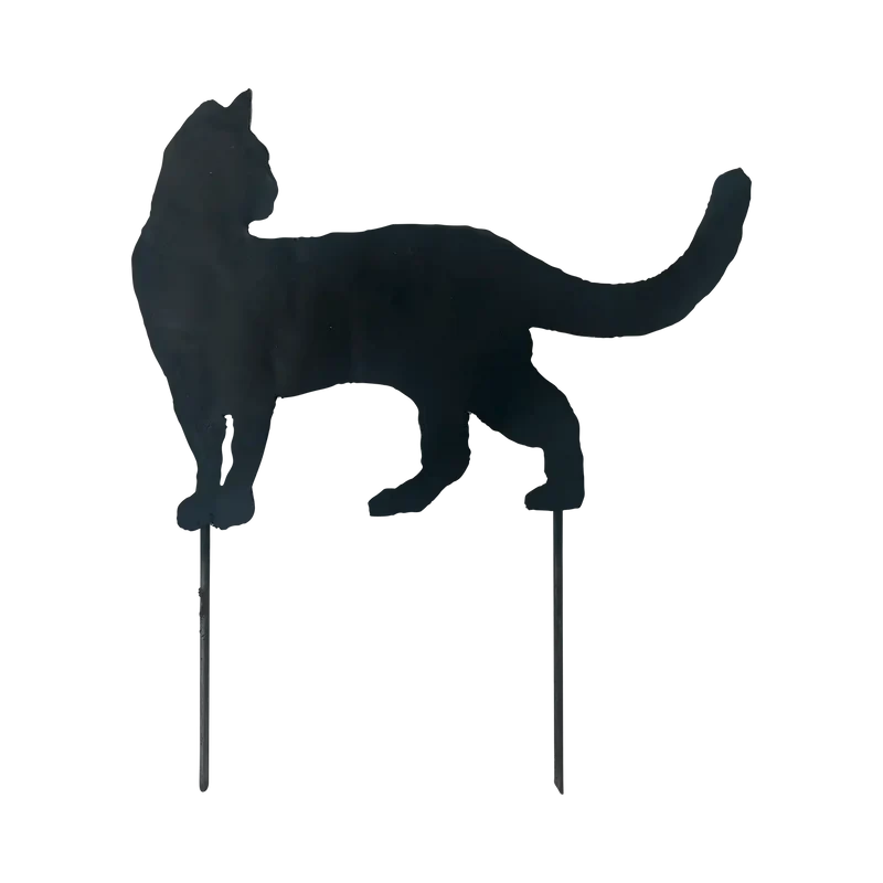 Gartenstecker / Silhouette "Stehende Katze"