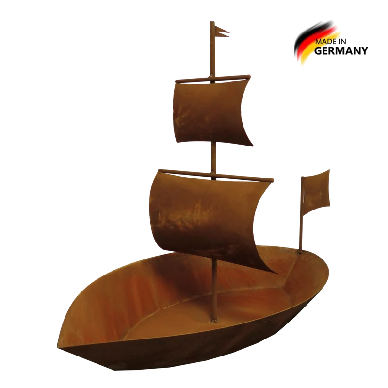 Edelrost Schiff zum Bepflanzen 3-teilig