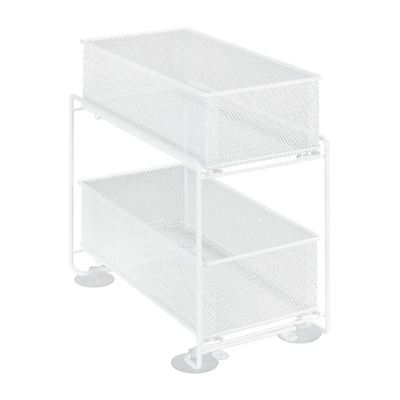 Ausziehbares Regal Küchenschrank schwarz 2 Körbe Wenko