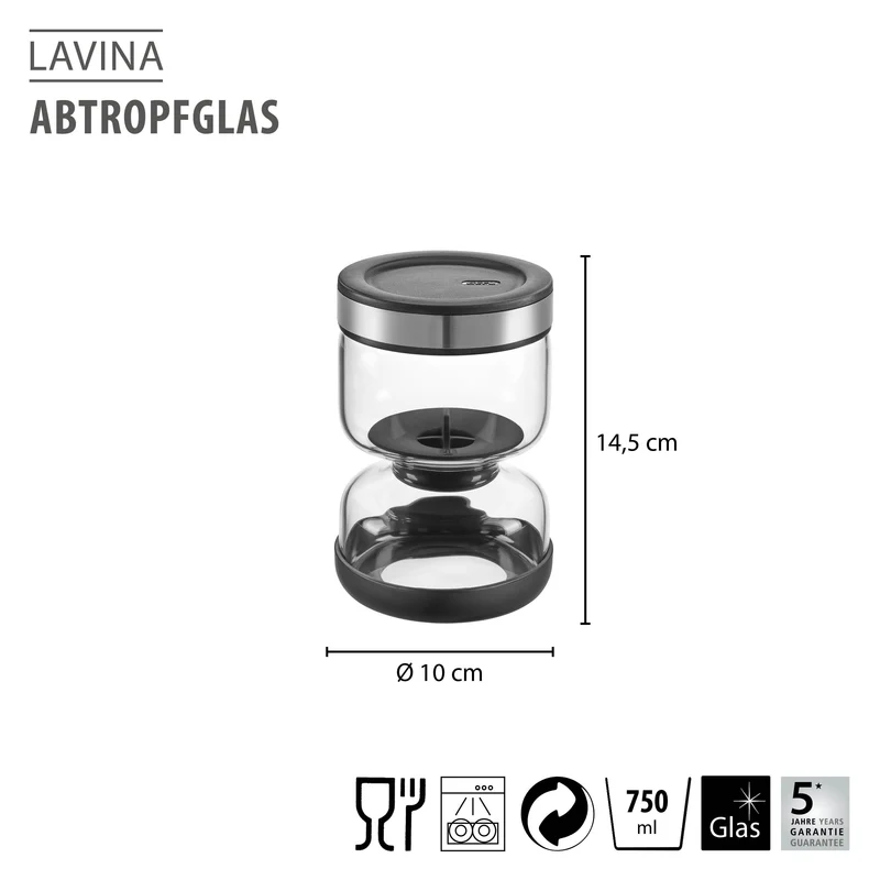 -GEFU- "LAVINA" Abtropfglas in 2 Größen