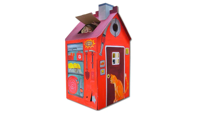 Großes Papphaus ‘Homie’ | begehbares Spielhaus | B 90 x L 73 x H 125 cm | kreative Spielidee | Made in Germany