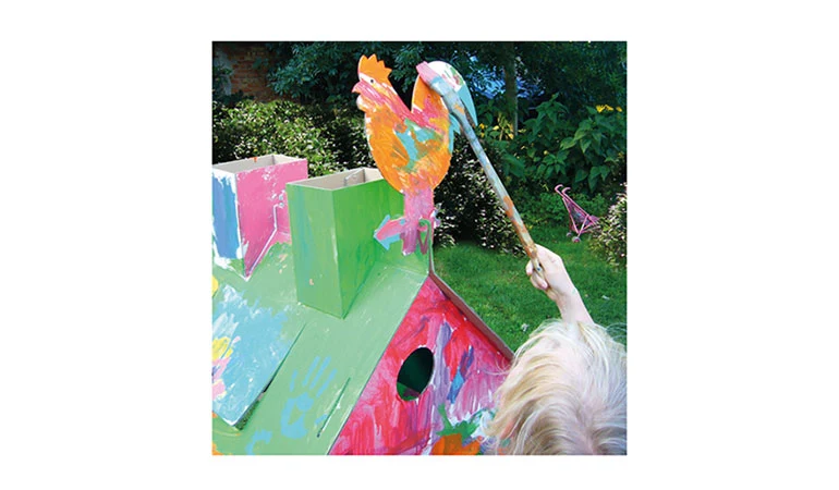 Großes Papphaus ‘Homie’ | begehbares Spielhaus | B 90 x L 73 x H 125 cm | kreative Spielidee | Made in Germany