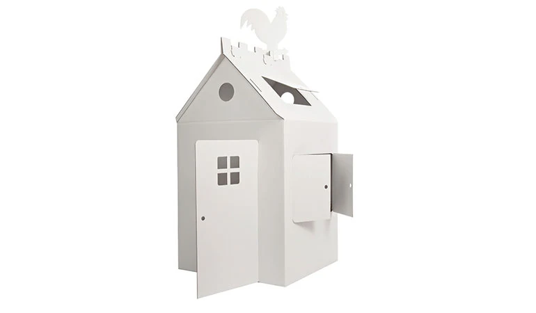 Großes Papphaus ‘Homie’ | begehbares Spielhaus | B 90 x L 73 x H 125 cm | kreative Spielidee | Made in Germany