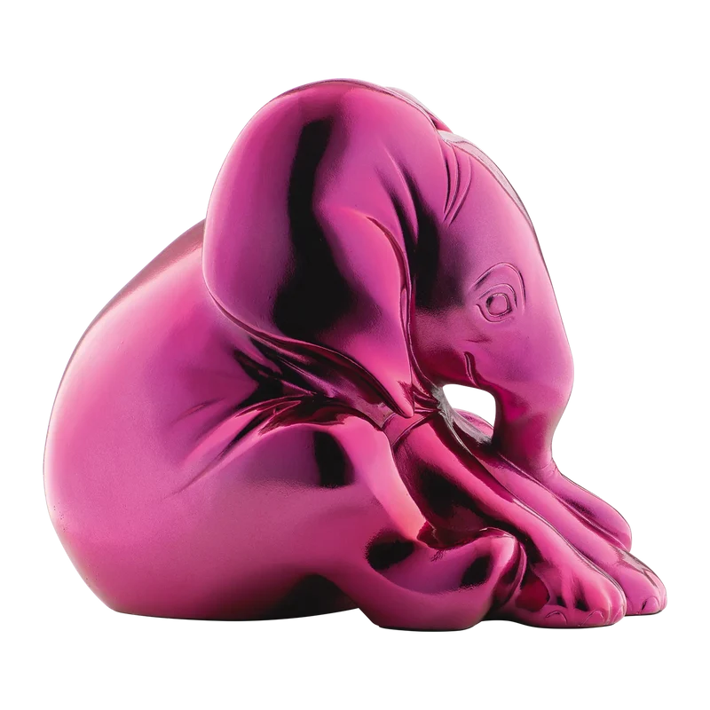 Skulptur Little Elephant Kunstguss Metallic