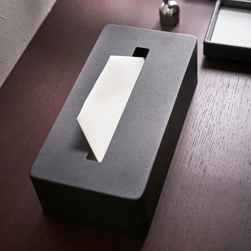 Tissue-Box Metall schwarz Yamazaki