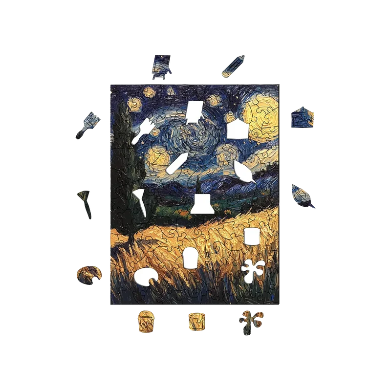 Diorama mit Puzzle Van Gogh
