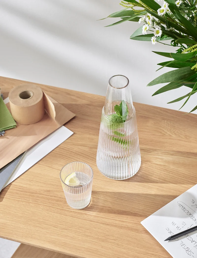 Pilastro Karaffe mit Glas 1 l.