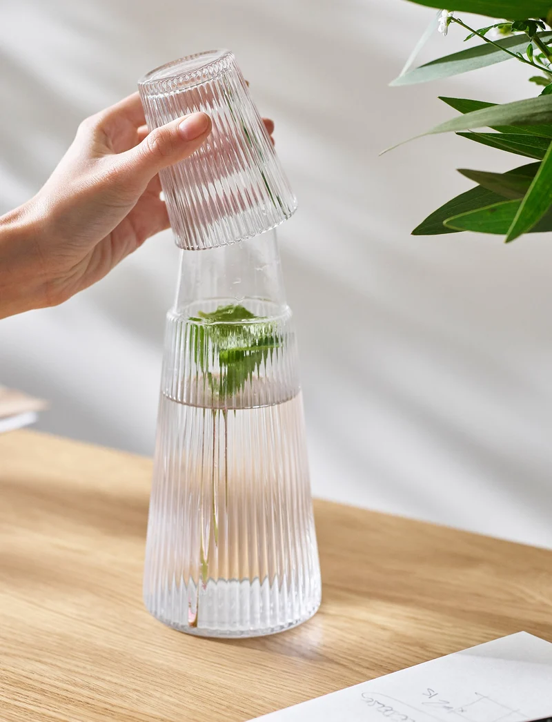 Pilastro Karaffe mit Glas 1 l.