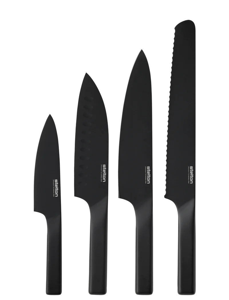 Pure Black Messerset 4 St