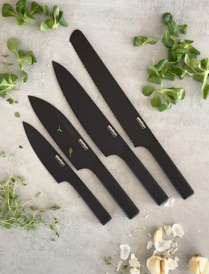 Pure Black Messerset 4 St