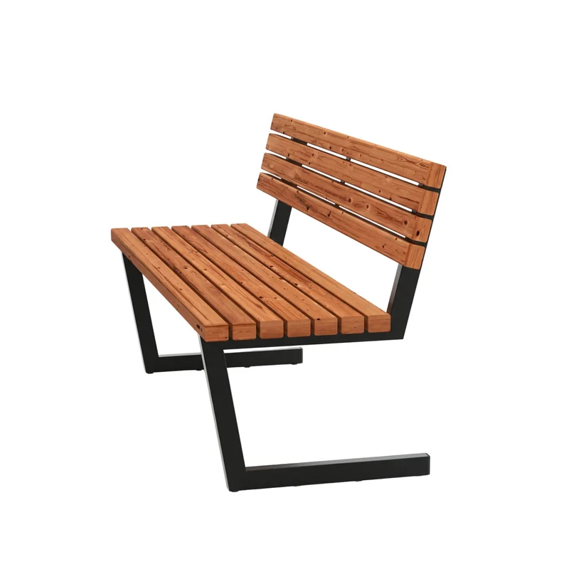 Gartenbank ‘Relax’ | L 150 x B 63,5 x H 82/46 | ThermoWood® oder schwarz | verschiedene Ausführungen | Beschläge feuerverzinkt | schwarz lackiert | Made in Europe