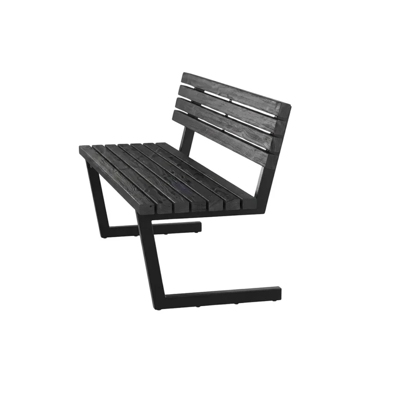 Gartenbank ‘Relax’ | L 150 x B 63,5 x H 82/46 | ThermoWood® oder schwarz | verschiedene Ausführungen | Beschläge feuerverzinkt | schwarz lackiert | Made in Europe