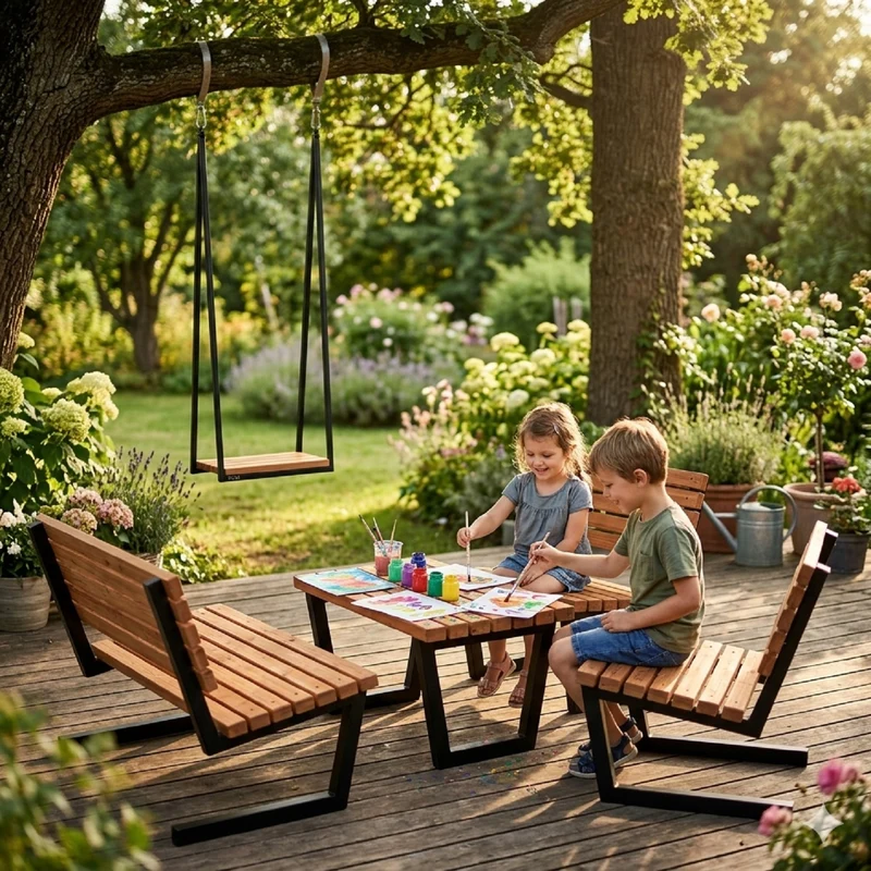 Gartenmöbel 'Siesta Living' | ThermoWood® | schwarz | verschiedene Ausführungen | verzinkter Stahl | Holz fungizidbehandelt | | Made in Europe