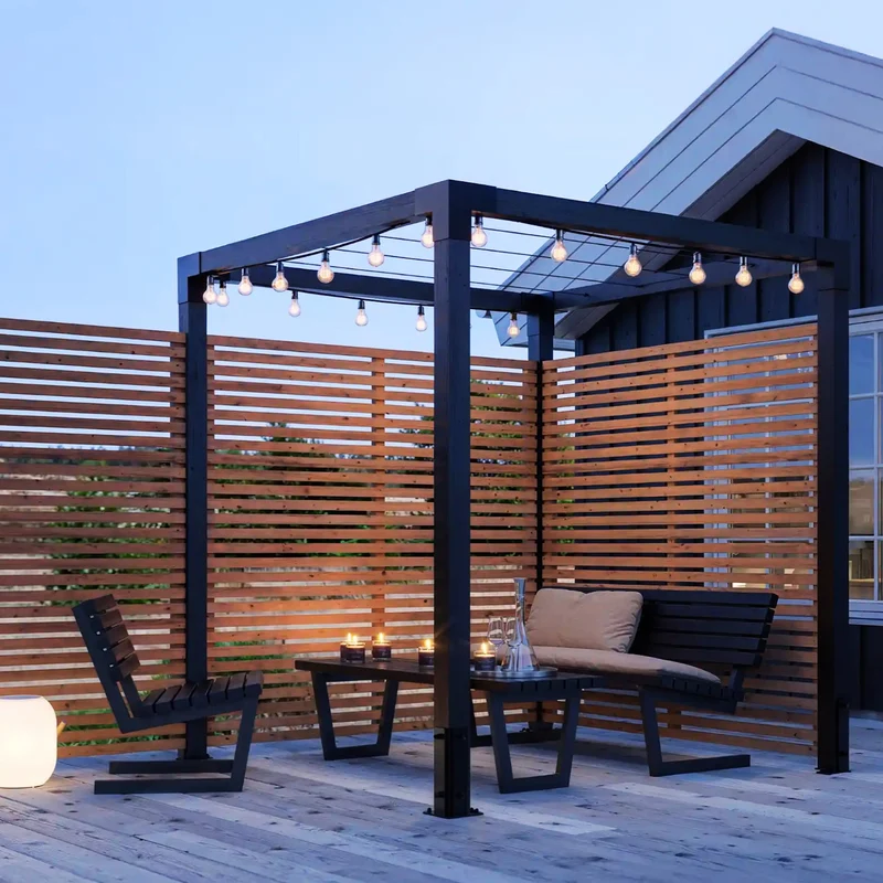 Gartenmöbel 'Siesta Living' | ThermoWood® | schwarz | verschiedene Ausführungen | verzinkter Stahl | Holz fungizidbehandelt | | Made in Europe