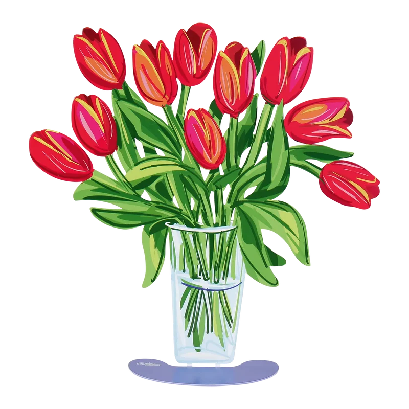 Doppelseitige Standskulptur 'Tulips'