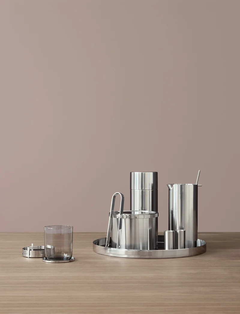 Arne Jacobsen Barmixer mit Sieb und Barlöffel 1 l.