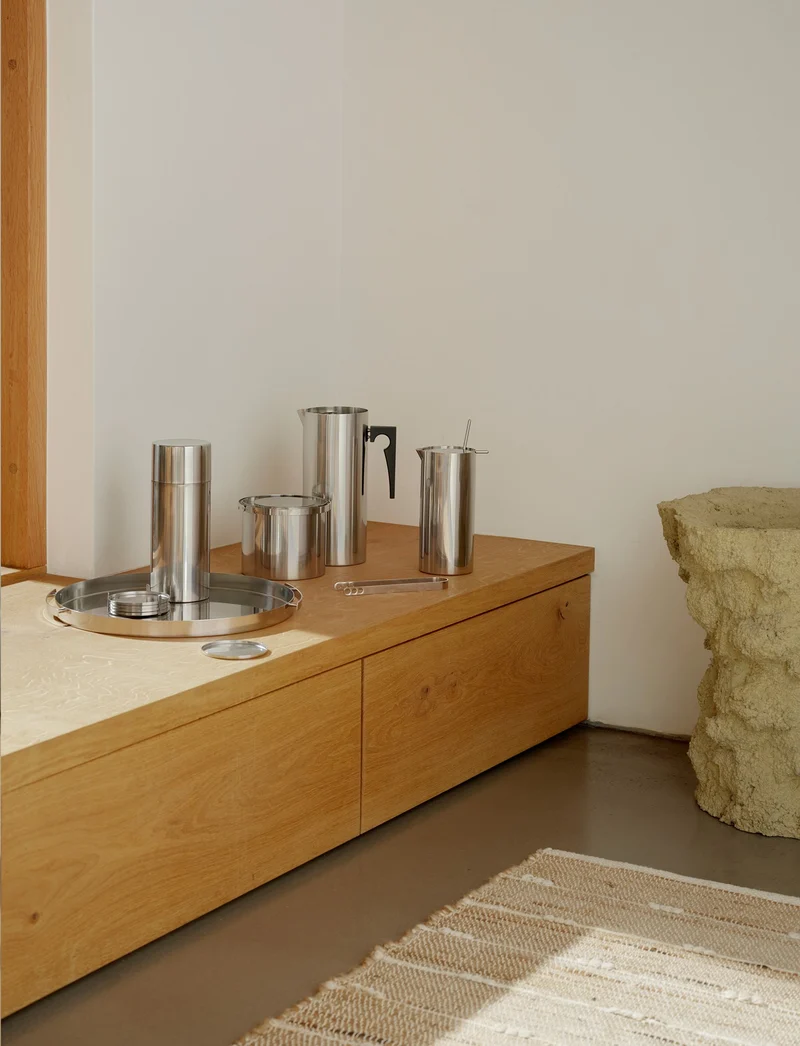 Arne Jacobsen Barmixer mit Sieb und Barlöffel 1 l.