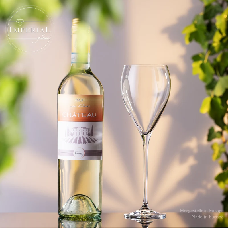 IMPERIAL glass Tropfenförmige Weißweingläser 350ml "Paris" Set 6-Teilig Weingläser aus Crystalline Glas