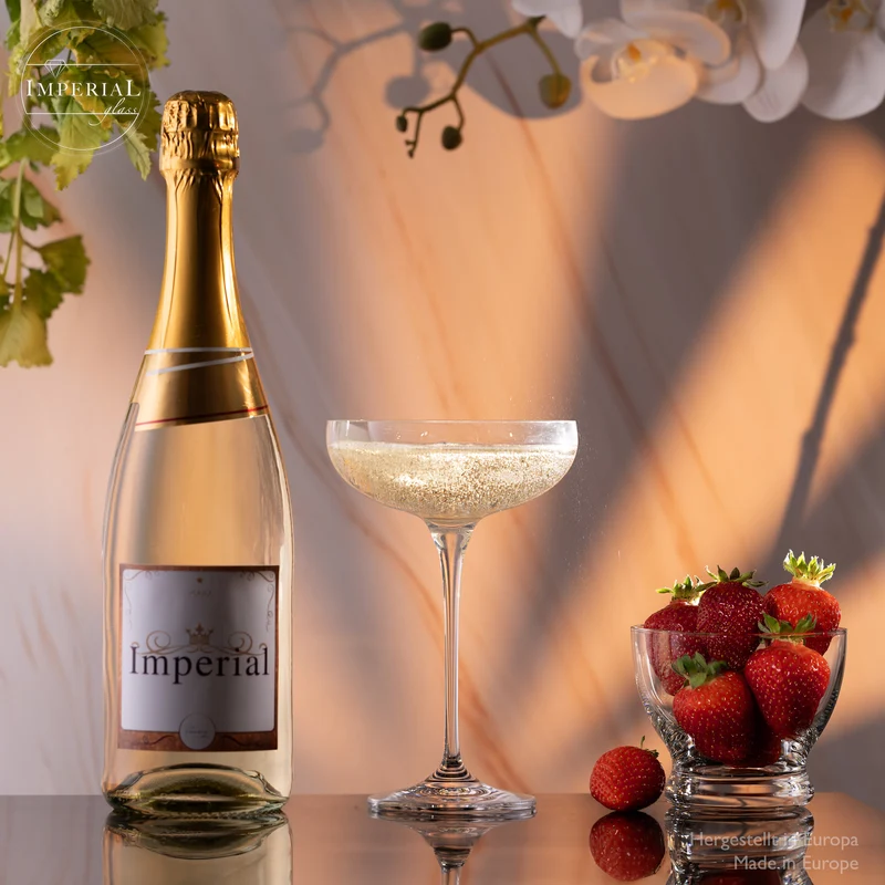 IMPERIAL glass Sektschalen 220ml "Havanna" Champagnergläser Set 6-Teilig Sektgläser aus Crystalline Glas