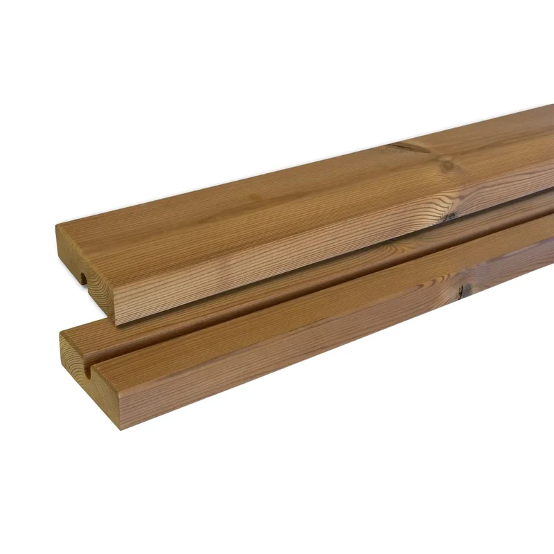Gartenmöbel-Garnitur 'Basic Junior' || | mit Rückenlehne | 1 Tisch, 2 Bänke | fix verbunden | L 118 x B 132 x H 57 cm | ThermoWood® | Beschläge feuerverzinkt | Made in Europe