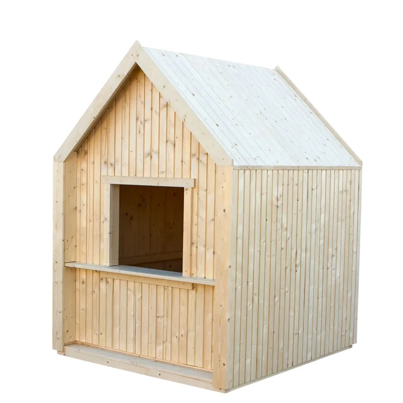 Spielhaus 'Classic' | mit Dachpappe | 1 Tür, 1 Fenster | L 144 x B 124 x H 178 cm | unbehandelt | Made in Europe