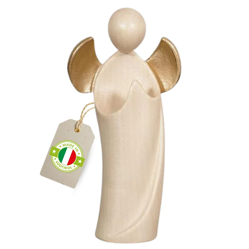 Engel 'Aurelia' | 11,5 cm | Ahorn | gewachst und Goldanstrich | Geschenk zu vielen Anlässen | Hergestellt in Südtirol
