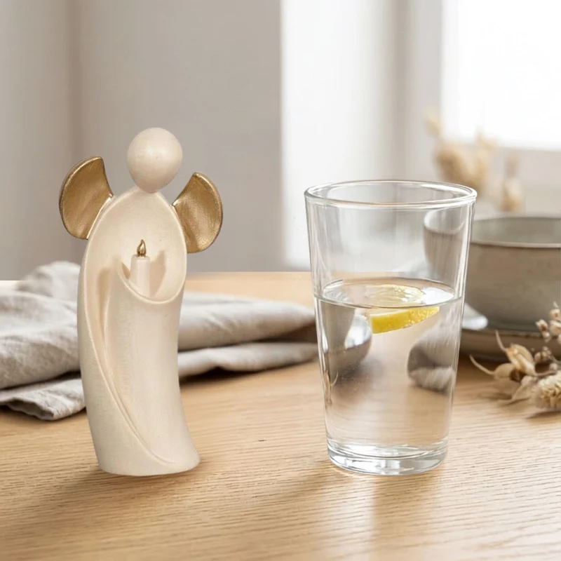 Engel 'Aurelia' | 11,5 cm | Ahorn | gewachst und Goldanstrich | Geschenk zu vielen Anlässen | Hergestellt in Südtirol