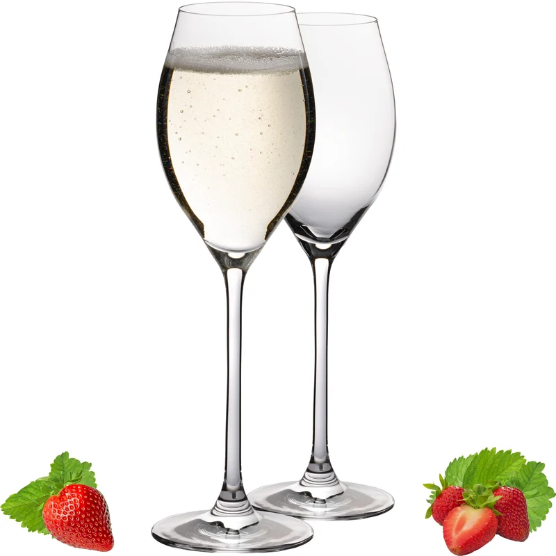 IMPERIAL glass Proseccogläser 230ml (max. 290ml) Set 2-Teilig "Havanna" Sektgläser aus Crystalline Glas Spülmaschinenfest