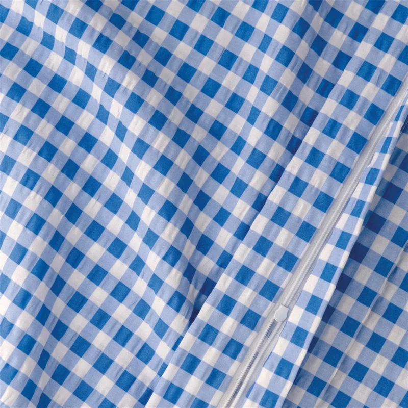 Soft Seersucker-Bettwäsche | Vichy Karo | inkl. Kissenbezug | 100% Baumwolle | 60°C waschbar | trocknergeeignet | bügelfrei | OEKO-TEX® zertifiziert