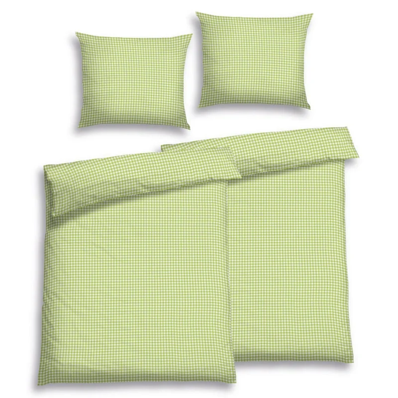 Soft Seersucker-Bettwäsche | Vichy Karo | inkl. Kissenbezug | 100% Baumwolle | 60°C waschbar | trocknergeeignet | bügelfrei | OEKO-TEX® zertifiziert