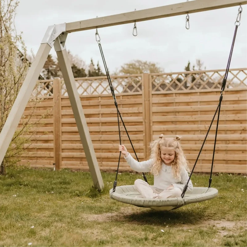 Nestschaukel 'Nordic Green' | Ø 98 cm | wasserabweisend | mit PE-Netz | Belastung 150 kg | Made in Europe