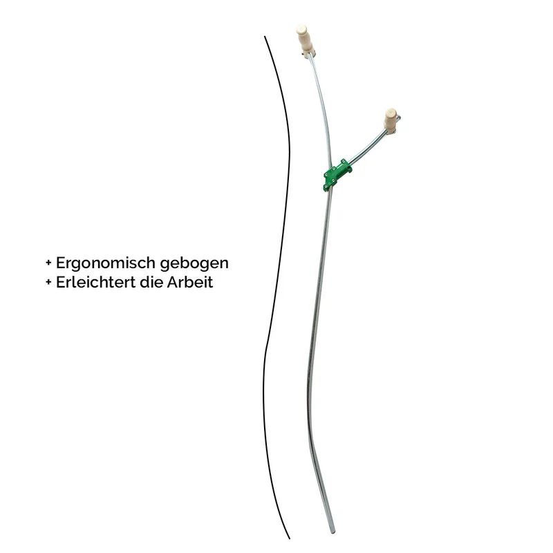 Set Gartensense inkl. Kupferkumpf & Wetzsteine - Sensenblatt 60 cm - Metall-Wurf 150 cm