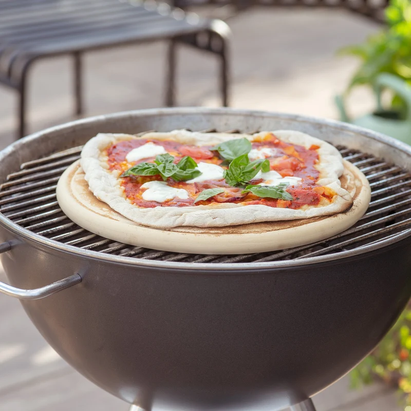 CeraFlam® Pizzaplatte für Backofen und Kugelgrill