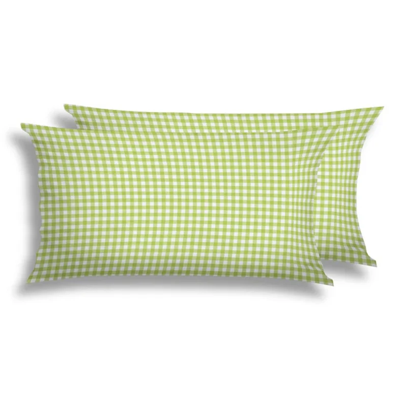 Soft Seersucker-Kissenbezug | Vichy Karo | 40 x 80 cm | 100% Baumwolle | 60°C waschbar | trocknergeeignet | bügelfrei | OEKO-TEX® zertifizier