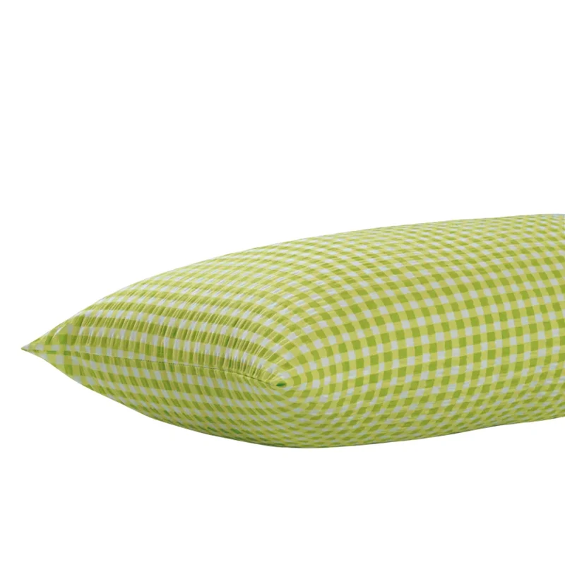 Soft Seersucker-Kissenbezug | Vichy Karo | 40 x 80 cm | 100% Baumwolle | 60°C waschbar | trocknergeeignet | bügelfrei | OEKO-TEX® zertifizier