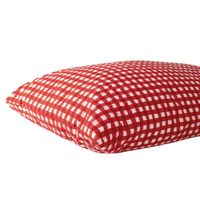 Soft Seersucker-Kissenbezug | Vichy Karo | 40 x 80 cm | 100% Baumwolle | 60°C waschbar | trocknergeeignet | bügelfrei | OEKO-TEX® zertifizier