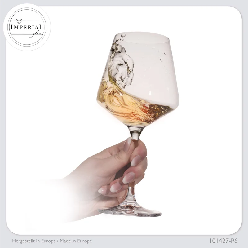 IMPERIAL glass Weißweingläser 560ml "Athen" Set 6-Teilig Chardonnay Glas aus Crystalline Glas Weingläser Spülmaschinenfest