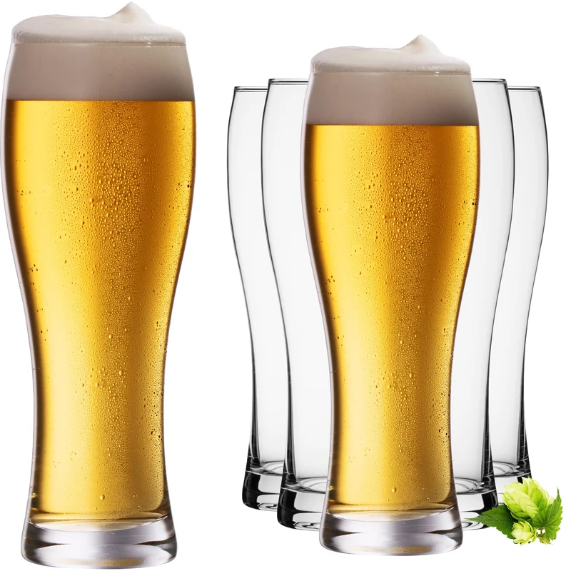 IMPERIAL glass Weizengläser aus Glas 500ml (max. 700ml) Set 6 Stück Spülmaschinenfest