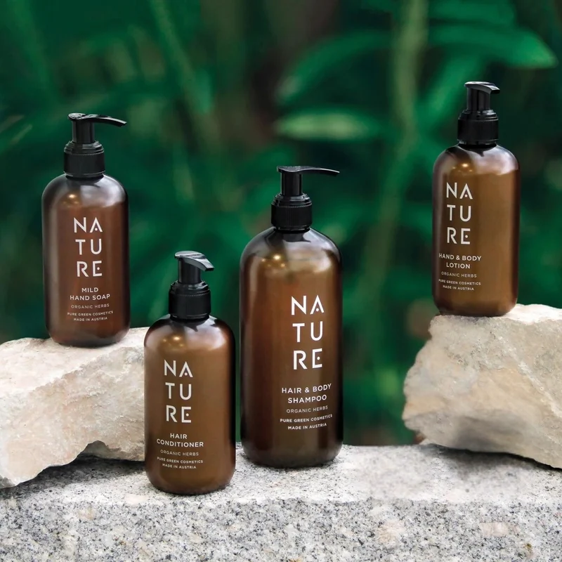 Hand & Body Lotion 'Organic Herbs' | 250 ml | tierversuchsfrei | vegan | Kunststoffgebinde mit Pumpfunktion | Made in Austria