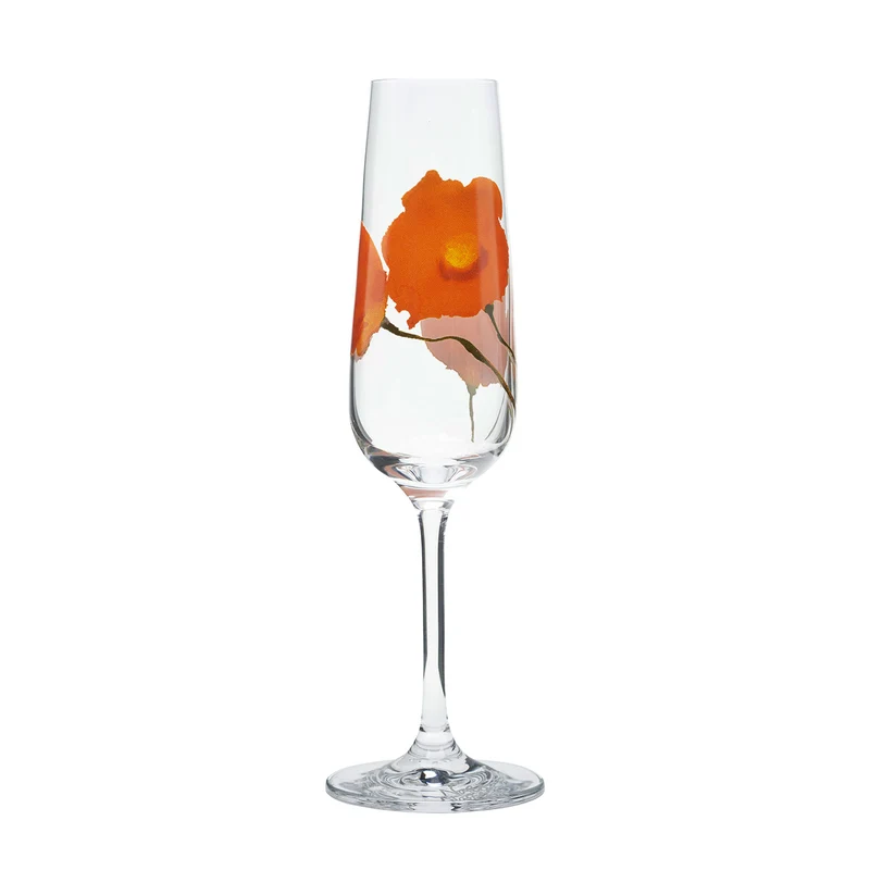 4-teiliges Sektgläser-Set "Sommerblumen"